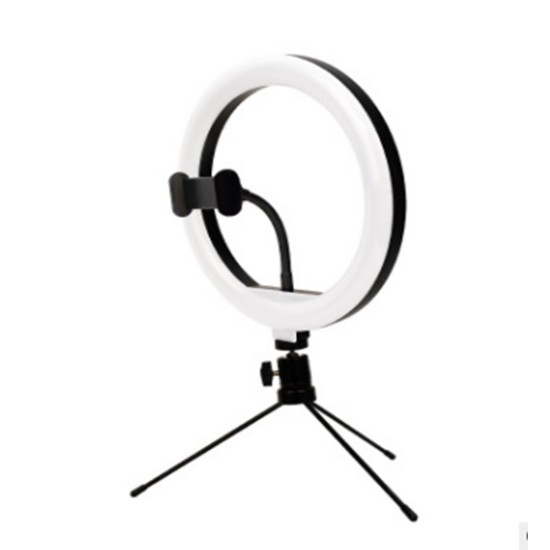 RING LIGHT LS-260 10.0" COM MINII SUPORTE DE TRIPÉ E SUPORTE DE TELEFONE 3 AJUSTES DE CORES PRETO